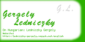 gergely ledniczky business card